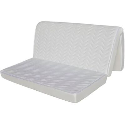 Unique Matras voor 2-zits slaapbank party stof wit Unique Matras voor 2-zits slaapbank party stof wit