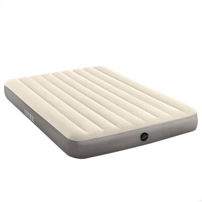 Intex 64103 Queen Dura-Beam Uniseks Serie Hoog Opblaasbaar Matras, Taupe/Grijs, De Koning van Californië Intex 64103 Queen Dura-Beam Uniseks Serie Hoog Opblaasbaar Matras, Taupe/Grijs, De Koning van Californië