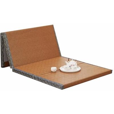 LINSGV Japanse tatami mat, opvouwbaar, grasmatras, ideaal voor meditatie, yoga, zen slaapkamer, bruin, 90 x 200 cm LINSGV Japanse tatami mat, opvouwbaar, grasmatras, ideaal voor meditatie, yoga, zen slaapkamer, bruin, 90 x 200 cm