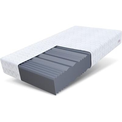 FDM COMFORT MAX Tweepersoonsmatras 120 x 200 cm Traagschuim Dikte 20 cm Hardheid H3 Tweezijdig Matras 7 Comfortzones, Wasbaar, Oeko-Tex Hypoallergeen FDM COMFORT MAX Tweepersoonsmatras 120 x 200 cm Traagschuim Dikte 20 cm Hardheid H3 Tweezijdig Matras 7 Comfortzones, Wasbaar, Oeko-Tex Hypoallergeen