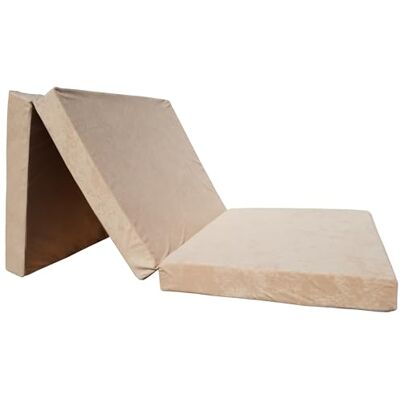 Natalia Spzoo Vouwmatras 190 x 90 x 8 cm voor een goede nachtrust zoals op wolken Vouwmatras met afneembare hoes 3-delig vouwmatras (1009 beige) Natalia Spzoo Vouwmatras 190 x 90 x 8 cm voor een goede nachtrust zoals op wolken Vouwmatras met afneembare hoes 3-delig vouwmatras (1009 beige)