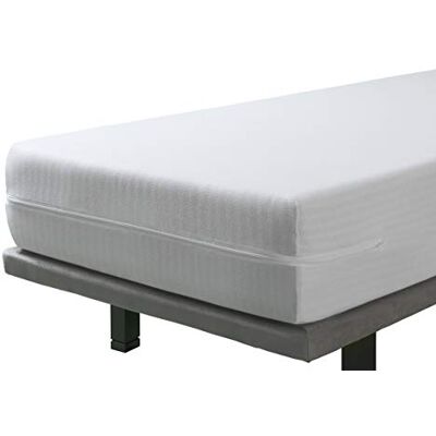 Savel Rekbare en ademende matrashoes 150 x 190/200 aanpasbare matrashoes met ritssluiting met katoenen stof voor matrassen tot 30 cm hoogte Savel Rekbare en ademende matrashoes 150 x 190/200 aanpasbare matrashoes met ritssluiting met katoenen stof voor matrassen tot 30 cm hoogte