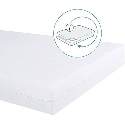 Bedecor Waterdichte Matrasbeschermer -Matrashoes Basic Met Rits Anti Allergie 90x200 Dikte 20cm Bedecor Waterdichte Matrasbeschermer -Matrashoes Basic Met Rits Anti Allergie 90x200 Dikte 20cm
