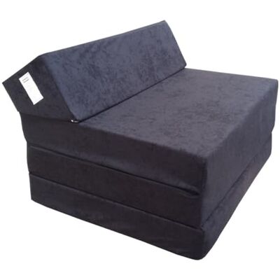 Natalia Spzoo Matrasbed Opvouwbare Futon Fauteuil Keuze uit verschillende kleuren Lengte 200 cm (0001-Zwart) Natalia Spzoo Matrasbed Opvouwbare Futon Fauteuil Keuze uit verschillende kleuren Lengte 200 cm (0001-Zwart)
