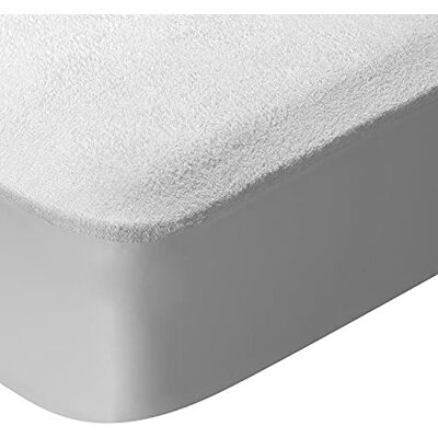 PIKOLIN Home Matrasbeschermer, waterdicht, badstof, ademend, absorberend, anti-mijt, Oeko-Tex gecertificeerd, voor bed van 140 cm, tot 32 cm hoogte, matrasbeschermer 140 x 190/200 cm PIKOLIN Home Matrasbeschermer, waterdicht, badstof, ademend, absorberend, anti-mijt, Oeko-Tex gecertificeerd, voor bed van 140 cm, tot 32 cm hoogte, matrasbeschermer 140 x 190/200 cm