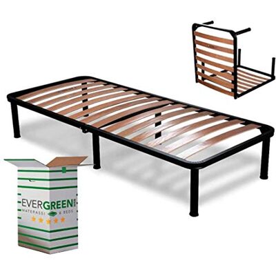 EvergreenWeb Afneembare eenpersoons houten latten vouwenbedbodem hoog 35 cm Orthopedisch verstevigd met 6 poten Ondersteunende structuur in ijzer Verzonken bedbodem ideaal voor alle matrassen (80 x 200 cm) EvergreenWeb Afneembare eenpersoons houten latten vouwenbedbodem hoog 35 cm Orthopedisch verstevigd met 6 poten Ondersteunende structuur in ijzer Verzonken bedbodem ideaal voor alle matrassen (80 x 200 cm)
