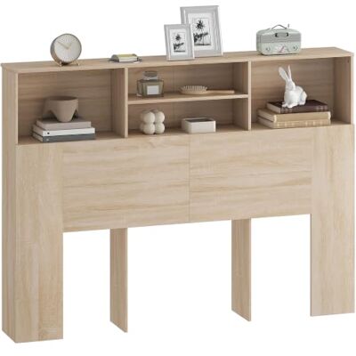 HOMCOM Hoofdeinde op voet, 140 x 19 x 103,5 cm, natuurlijke houtlook HOMCOM Hoofdeinde op voet, 140 x 19 x 103,5 cm, natuurlijke houtlook