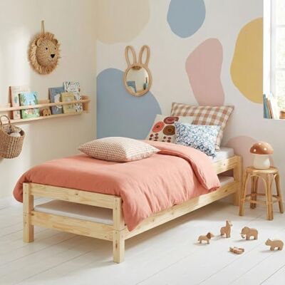 IDIMEX Rino stapelbed, 80 x 190 cm, eenpersoonsbedden, 1-zits, extra bed, massief grenen, natuurlijk gelakt IDIMEX Rino stapelbed, 80 x 190 cm, eenpersoonsbedden, 1-zits, extra bed, massief grenen, natuurlijk gelakt