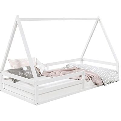 IDIMEX Hutbed SILA 90 x 190 cm, eenpersoonsbed voor kinderen, 1-zits, type Montessori, van massief grenen, wit IDIMEX Hutbed SILA 90 x 190 cm, eenpersoonsbed voor kinderen, 1-zits, type Montessori, van massief grenen, wit