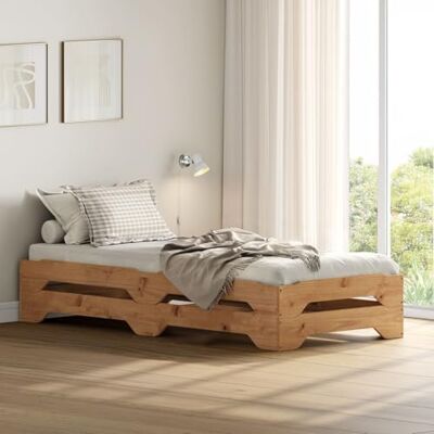IDIMEX Ronny Stapelbed, 90 x 200 cm, kleur eiken, extra slaap, functioneel van massief grenen, 2 stuks IDIMEX Ronny Stapelbed, 90 x 200 cm, kleur eiken, extra slaap, functioneel van massief grenen, 2 stuks