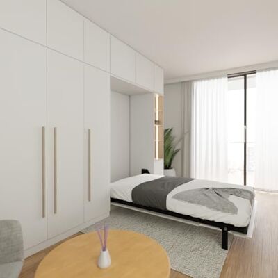 Wallbedking Morphy Inschuifbaar bedframe, inklapbaar, ruimtebesparend Murphy modulair inklapbaar bed voor doe-het-zelfprojecten en geïntegreerde meubels op maat (120 x 200 cm, verticaal) Wallbedking Morphy Inschuifbaar bedframe, inklapbaar, ruimtebesparend Murphy modulair inklapbaar bed voor doe-het-zelfprojecten en geïntegreerde meubels op maat (120 x 200 cm, verticaal)