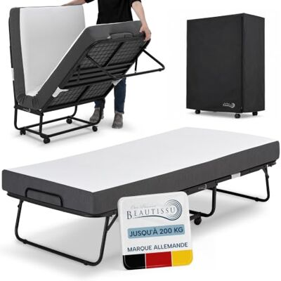 Beautissu Opklapbed voor volwassenen tot 200 kg op wielen Beautissu Opklapbed voor volwassenen tot 200 kg op wielen