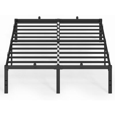 VASAGLE Tweepersoonsbedframe, 140 x 200 cm, metalen bed, opslag onder het bed, modern, bijzetbed, eenvoudige montage, zwart inkt, RMB154BD01 VASAGLE Tweepersoonsbedframe, 140 x 200 cm, metalen bed, opslag onder het bed, modern, bijzetbed, eenvoudige montage, zwart inkt, RMB154BD01
