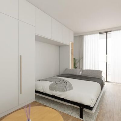 Wallbedking Morphy Inschuifbaar bedframe, inklapbaar en ruimtebesparend, Murphy-bed, modulair, inklapbaar, voor doe-het-zelfprojecten en geïntegreerde meubels op maat (180 x 200 cm, horizontaal) Wallbedking Morphy Inschuifbaar bedframe, inklapbaar en ruimtebesparend, Murphy-bed, modulair, inklapbaar, voor doe-het-zelfprojecten en geïntegreerde meubels op maat (180 x 200 cm, horizontaal)