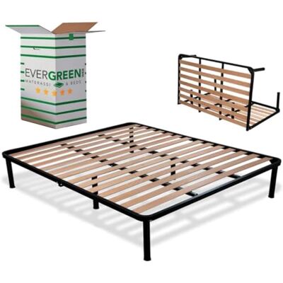 EvergreenWeb Orthopedische lattenbodem, opvouwbaar, 180 x 200 cm, hoogte 35 cm, extra comfort houten latten met 6 afneembare poten, versterkt stalen frame, opvouwbaar bedframe voor alle EvergreenWeb Orthopedische lattenbodem, opvouwbaar, 180 x 200 cm, hoogte 35 cm, extra comfort houten latten met 6 afneembare poten, versterkt stalen frame, opvouwbaar bedframe voor alle