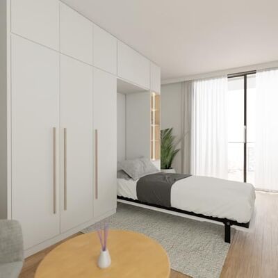 Wallbedking Morphy Inschuifbaar bedframe, inklapbaar, ruimtebesparend Murphy modulair inklapbaar bed voor doe-het-zelfprojecten en geïntegreerde meubels op maat (80 x 200 cm, verticaal) Wallbedking Morphy Inschuifbaar bedframe, inklapbaar, ruimtebesparend Murphy modulair inklapbaar bed voor doe-het-zelfprojecten en geïntegreerde meubels op maat (80 x 200 cm, verticaal)