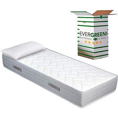 EvergreenWeb Matras voor eenpersoonsbed, 80 x 200 cm, dikte 25 cm, dubbelzijdig omkeerbaar, H.R-schuim, drielaags systeem, 7 comfortzones, slaaponafhankelijkheid EvergreenWeb Matras voor eenpersoonsbed, 80 x 200 cm, dikte 25 cm, dubbelzijdig omkeerbaar, H.R-schuim, drielaags systeem, 7 comfortzones, slaaponafhankelijkheid
