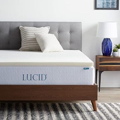 LUCID Traditionele schuimrubberen topper, hypoallergeen, geventileerd, ondersteunend, tweepersoonsbed, 5 cm LUCID Traditionele schuimrubberen topper, hypoallergeen, geventileerd, ondersteunend, tweepersoonsbed, 5 cm
