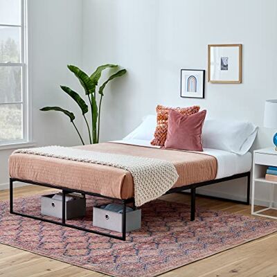 Linenspa Hedendaags Platform Volledig Metalen Bed Frame Stalen Slats Clearance for Under Bed Storage Linenspa Hedendaags Platform Volledig Metalen Bed Frame Stalen Slats Clearance for Under Bed Storage