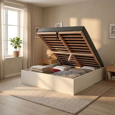 Weber Bilbao kistbed, 140 x 190 cm, lattenbodem, wit Weber Bilbao kistbed, 140 x 190 cm, lattenbodem, wit