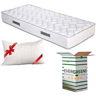 EvergreenWeb Orthopedische waterfoammatras, 80 x 190, hoogte 20 cm, inclusief 1 visco-elastisch schuimkussen van traagschuimvlokken, ademend, hypoallergeen, ergonomisch, 100% geproduceerd in Italië, modieus EvergreenWeb Orthopedische waterfoammatras, 80 x 190, hoogte 20 cm, inclusief 1 visco-elastisch schuimkussen van traagschuimvlokken, ademend, hypoallergeen, ergonomisch, 100% geproduceerd in Italië, modieus