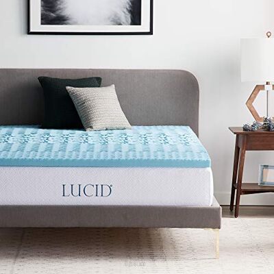 LUCID Topmatras 5 cm traagschuim met verkoelende gel ergonomische zones Topper 80 x 190 cm LUCID Topmatras 5 cm traagschuim met verkoelende gel ergonomische zones Topper 80 x 190 cm