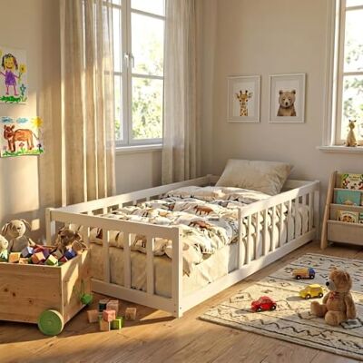 Weber Nino bed 90 x 190 cm + 1 lattenbodem + hek/wit Weber Nino bed 90 x 190 cm + 1 lattenbodem + hek/wit