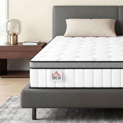 HOMCOM Matras 140 x 190 cm, 20 cm dik, ondersteuning in 7 zones HOMCOM Matras 140 x 190 cm, 20 cm dik, ondersteuning in 7 zones