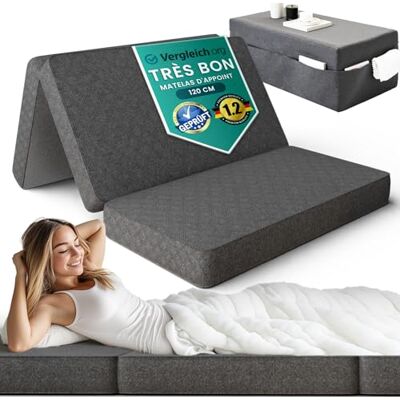 DYNMC you Vouwmatras, 120 x 200 cm, voor gasten, bedmatras voor een comfortabele slaap, opvouwbaar vloermatras, opvouwbare logeermatras, reismatras, bed voor 2 personen DYNMC you Vouwmatras, 120 x 200 cm, voor gasten, bedmatras voor een comfortabele slaap, opvouwbaar vloermatras, opvouwbare logeermatras, reismatras, bed voor 2 personen