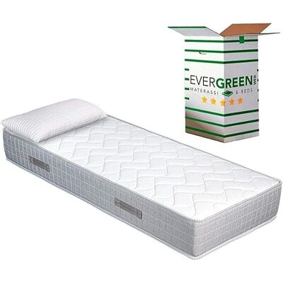 EvergreenWeb Matras voor eenpersoonsbed, 90 x 190 cm, hoogte 25 cm, medisch hulpmiddel met kussen van traagschuim, orthopedisch, witte overtrek, massage-effect, hypoallergene stof voor EvergreenWeb Matras voor eenpersoonsbed, 90 x 190 cm, hoogte 25 cm, medisch hulpmiddel met kussen van traagschuim, orthopedisch, witte overtrek, massage-effect, hypoallergene stof voor