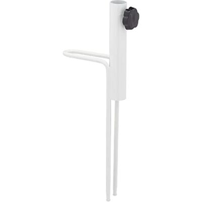 Relaxdays Gazonspeld met handvat voor parasol dikte 17-23 mm camping strand staal parapluhouder wit Relaxdays Gazonspeld met handvat voor parasol dikte 17-23 mm camping strand staal parapluhouder wit