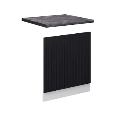 Vicco Voorpaneel Fame-Line zwart gestreept 60cm AP antraciet Vicco Voorpaneel Fame-Line zwart gestreept 60cm AP antraciet