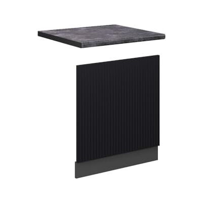 Vicco Voorpaneel Fame-Line zwart gestreept 60cm AP antraciet Vicco Voorpaneel Fame-Line zwart gestreept 60cm AP antraciet