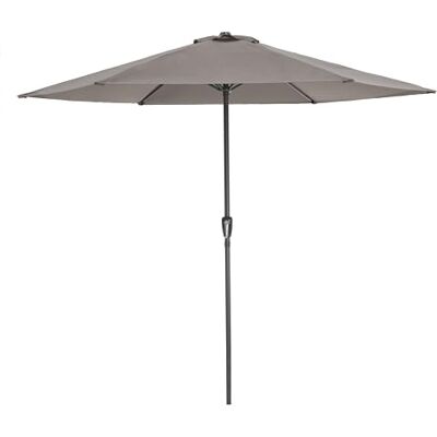 ACAZA Rechte parasol, UPF-bescherming, parasol, robuust canvas, voor terras, tuin, zonder sokkel, Taupe, 300 cm ⌀ 300 cm ⌀ ACAZA Rechte parasol, UPF-bescherming, parasol, robuust canvas, voor terras, tuin, zonder sokkel, Taupe, 300 cm ⌀ 300 cm ⌀