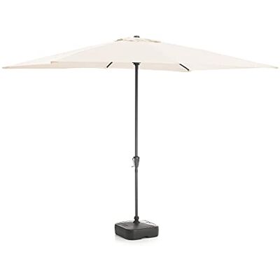 ACAZA Parasol, rechts, UPF-bescherming, robuuste stof, voor terras, tuin, zonder voet, Gebroken wit 200 x 300 cm ACAZA Parasol, rechts, UPF-bescherming, robuuste stof, voor terras, tuin, zonder voet, Gebroken wit 200 x 300 cm