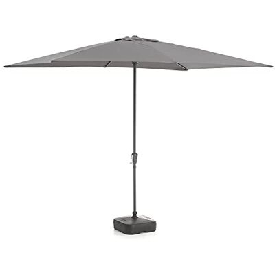 ACAZA Parasol, rechts, UPF-bescherming, robuuste stof, voor terras, tuin, zonder voet, grijs. 200 x 300 cm ACAZA Parasol, rechts, UPF-bescherming, robuuste stof, voor terras, tuin, zonder voet, grijs. 200 x 300 cm