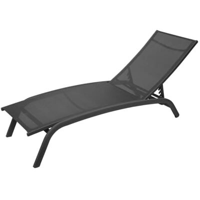 HESPERIDE Hespéride Bonao stapelbare ligstoel, antraciet en grafiet, 2 wielen, roestvrij, Texaline kantelbaar, 4 posities, ligstoel voor tuin, balkon HESPERIDE Hespéride Bonao stapelbare ligstoel, antraciet en grafiet, 2 wielen, roestvrij, Texaline kantelbaar, 4 posities, ligstoel voor tuin, balkon