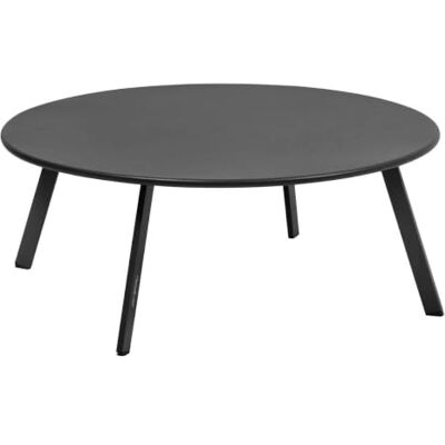 HESPERIDE Hespéride Bijzettafel Saona grafiet, roestvrij staal, uv-bestendig, D 90 x H 35 cm voor tuin, terras, balkon HESPERIDE Hespéride Bijzettafel Saona grafiet, roestvrij staal, uv-bestendig, D 90 x H 35 cm voor tuin, terras, balkon