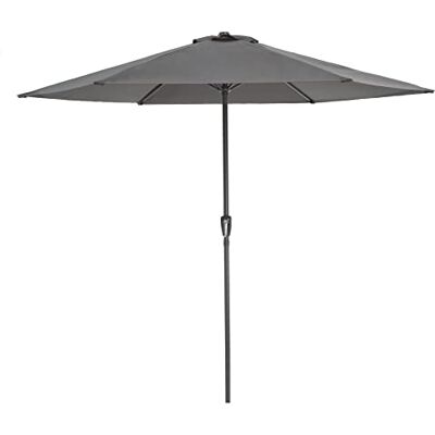 ACAZA Parasol rond aluminium parasol parasol Ø 300 cm grijs 300 cm ACAZA Parasol rond aluminium parasol parasol Ø 300 cm grijs 300 cm