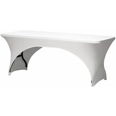 Perel Witte rekbare tafelhoes met boog voor rechthoekige tafels, wasbare elastische hoes met voetzakken, nauwe pasvorm, ideaal voor bruiloften, feesten, beurzen en evenementen Perel Witte rekbare tafelhoes met boog voor rechthoekige tafels, wasbare elastische hoes met voetzakken, nauwe pasvorm, ideaal voor bruiloften, feesten, beurzen en evenementen