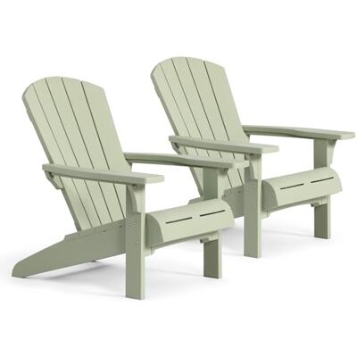 Keter Troy Adirondack Tuinstoel, 2 stuks, 85 x 80 x 96,5 cm, groen Keter Troy Adirondack Tuinstoel, 2 stuks, 85 x 80 x 96,5 cm, groen