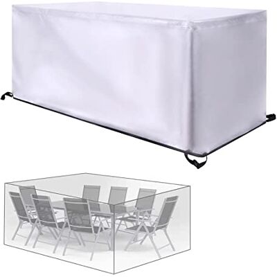 ART Tuinmeubelafdekking, 220 x 200 x 70 cm (l x b x h), grote outdoor tafelhoes van 420D Oxford-stof, zeer duurzaam, waterdicht, winddicht, uv-afdekking voor stoel en rotan tafel ART Tuinmeubelafdekking, 220 x 200 x 70 cm (l x b x h), grote outdoor tafelhoes van 420D Oxford-stof, zeer duurzaam, waterdicht, winddicht, uv-afdekking voor stoel en rotan tafel