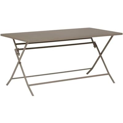 HESPERIDE Hespéride Greensboro Tuintafel, inklapbaar, rechthoekig, 6-zits, koffie, versterkt roestvrij staal, meubels voor tuin, balkon, terras HESPERIDE Hespéride Greensboro Tuintafel, inklapbaar, rechthoekig, 6-zits, koffie, versterkt roestvrij staal, meubels voor tuin, balkon, terras