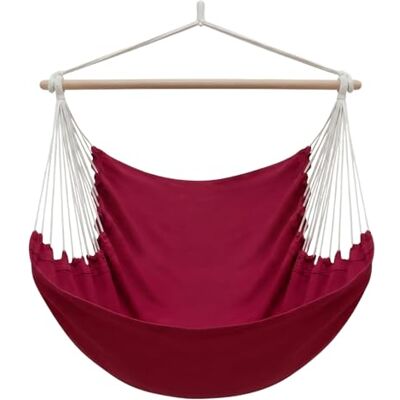 AMANKA XXL 2 Persoons Hangstoel 185x130 Zit Hangmat met Spreidstok tot 150 kg Binnen en Buiten AMANKA XXL 2 Persoons Hangstoel 185x130 Zit Hangmat met Spreidstok tot 150 kg Binnen en Buiten