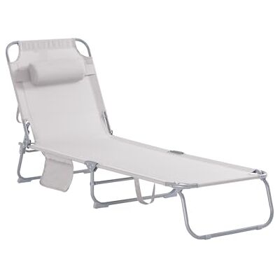 SoBuy Opvouwbare en verstelbare ligstoel, tuinligstoel met hoofdsteun en tas, zonnebad, ligstoel, ergonomisch, voor tuin, balkon, terras, belasting 120 kg, beige, OGS35-MI SoBuy Opvouwbare en verstelbare ligstoel, tuinligstoel met hoofdsteun en tas, zonnebad, ligstoel, ergonomisch, voor tuin, balkon, terras, belasting 120 kg, beige, OGS35-MI