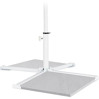 Relaxdays Parasolstandaard inklapbaar staal wit 19-38 mm Relaxdays Parasolstandaard inklapbaar staal wit 19-38 mm