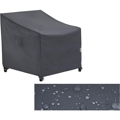 F&J Outdoors Adirondack Tuinstoelhoes, 71 x 76 x 66/91 cm, waterdichte beschermhoes voor buitenbank, grijs, voor veranda, patio F&J Outdoors Adirondack Tuinstoelhoes, 71 x 76 x 66/91 cm, waterdichte beschermhoes voor buitenbank, grijs, voor veranda, patio
