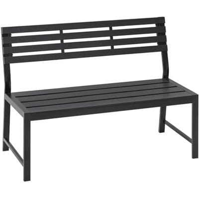 WOLTU Tuinbank, weerbestendig, voor 2-3-zits, 115 cm, metalen tuinbank, zonder arm, belastbaar tot 280 kg, balkonbank, terras, tuin, veranda, park WOLTU Tuinbank, weerbestendig, voor 2-3-zits, 115 cm, metalen tuinbank, zonder arm, belastbaar tot 280 kg, balkonbank, terras, tuin, veranda, park