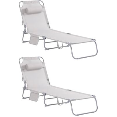 SoBuy Set van 2 ligstoelen, inklapbaar en verstelbaar, tuinligstoel met hoofdsteun en tas, zonnebad, ergonomische relaxstoel, voor tuin, belasting 120 kg, beige, OGS35-MIx2 SoBuy Set van 2 ligstoelen, inklapbaar en verstelbaar, tuinligstoel met hoofdsteun en tas, zonnebad, ergonomische relaxstoel, voor tuin, belasting 120 kg, beige, OGS35-MIx2