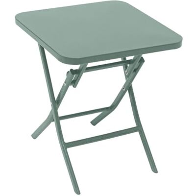 HESPERIDE Hespéride Greensboro Vierkant tuinbijzettafel olijfgroen 40 x 40 cm Epoxy behandeld staal roestvrij HESPERIDE Hespéride Greensboro Vierkant tuinbijzettafel olijfgroen 40 x 40 cm Epoxy behandeld staal roestvrij